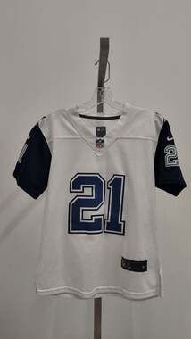 Ezekiel Elliott Dallas Cowboys Nike Youth Jersey - White (Size Medium 10-12)